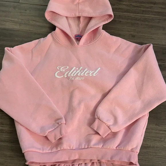 Edikted Pink Hoodie and Sweatpants Set - Picture 3 of 6